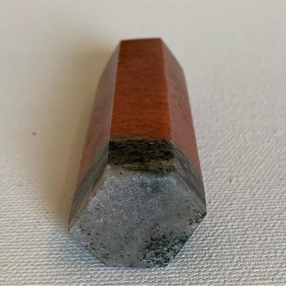 Red Calcite Crystal Tower Healing Point Obelisk Chakra Stone Reiki Wand 3.2" 68g - Picture 4 of 14